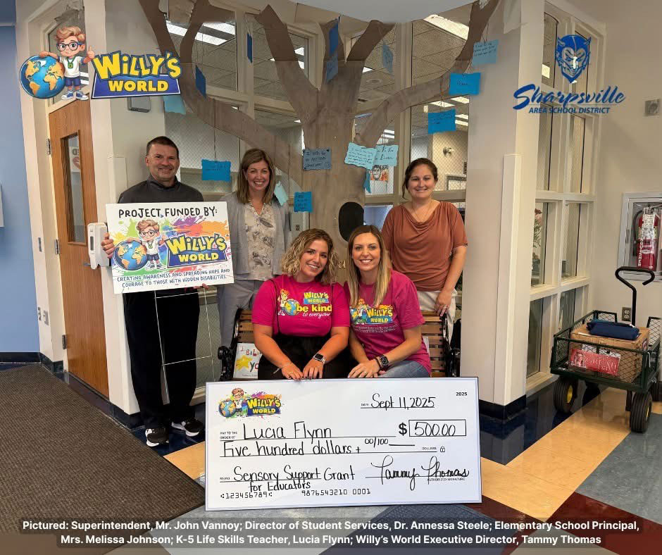 Sensory Support Grant For Educators Winner, Lucia Flynn, Sharpsville Elementary